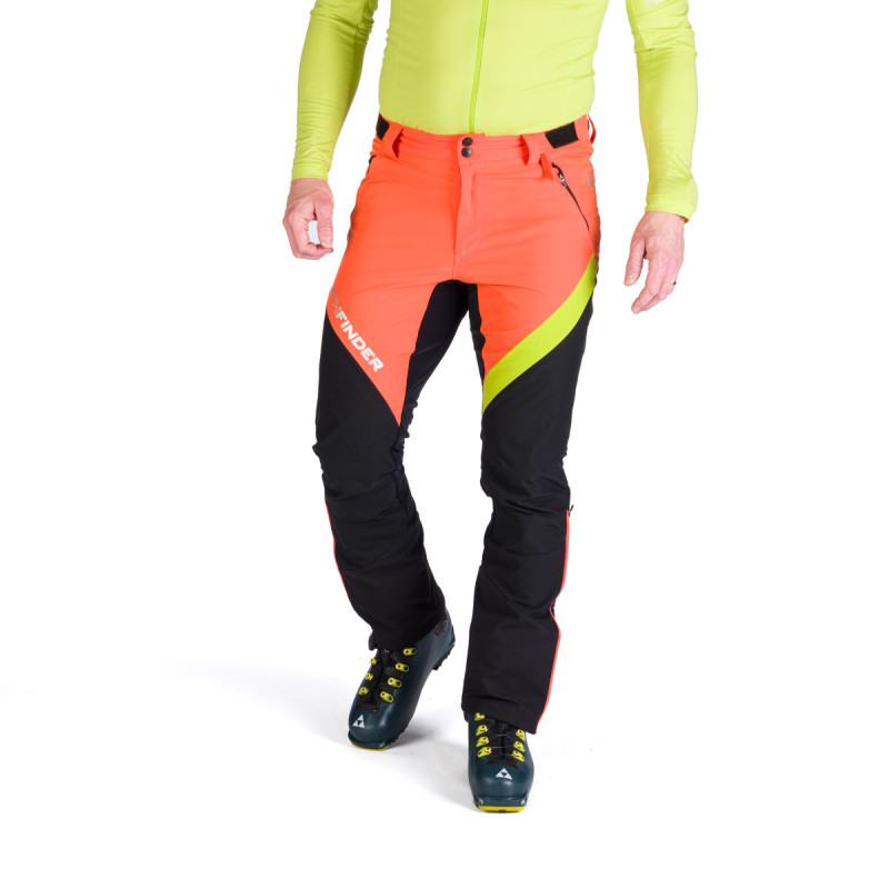 Pantaloni da sci alpinismo da uomo Northfinder RYSY 3 NO-36613SKP Nero-Arancio